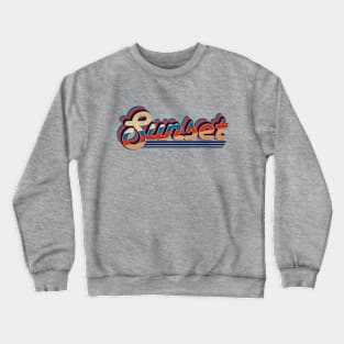 sunset - vintage retro 70s future b Crewneck Sweatshirt